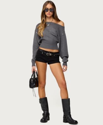 Women's Doro Studded Off Shoulder Sweater