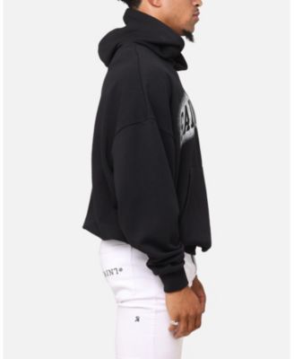 Men's Spray Logo Boxy Hoodie Black