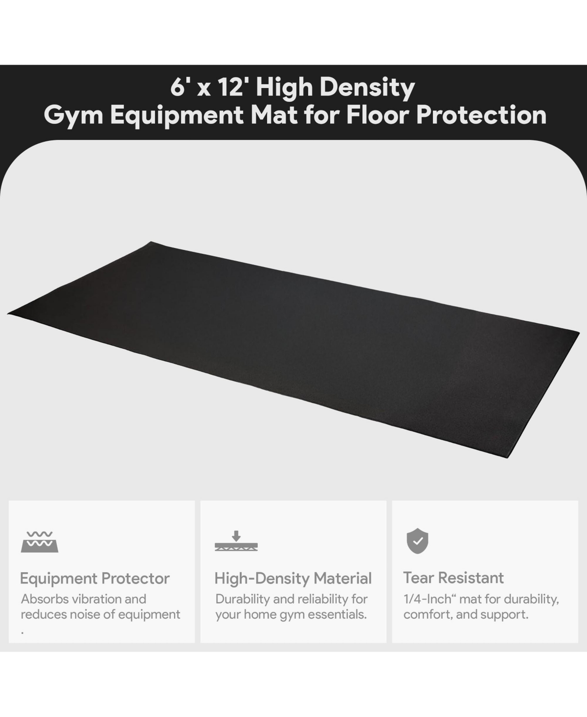 BalanceFrom High-Density Pvc Home Gym Equipment Mat