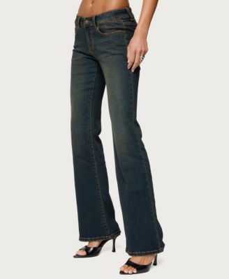 Women's Tez Vintage Washed Low Rise Bootcut Jeans
