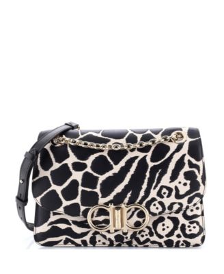 Medium Gancini Turnlock Flap Bag Printed Leather