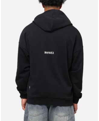 Men's Gothic Distressed Zip Hoodie