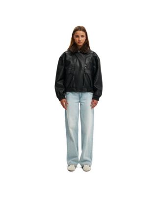 Women's Darcy Faux Leather Bomber
