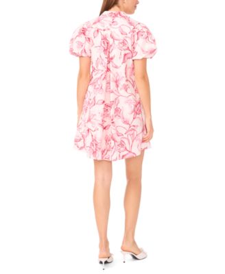 Women's Back-Vent Collared Neck Dress