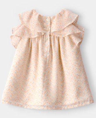 Baby Girls' Floral Flowy Round Neck Dress