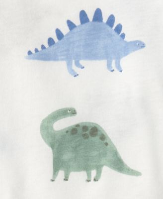 Carter's Baby Boys' Dinosaur Short-Sleeve T-Shirt and Spiked Shortall, 2-Piece Set