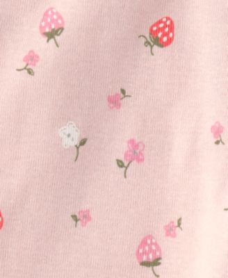 Baby Girls' Fruit Print Short-Sleeve Bodysuit and Pants, 2-Piece Set