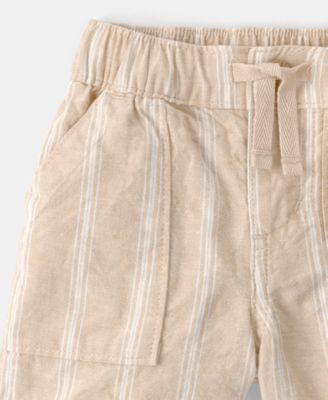 Baby Boys' Stripe Collared Shirt and Shorts, 2-Piece Set