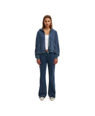 Women's Oversized Zip Through Hoodie