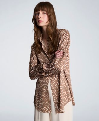 Women's Satin Long-Sleeve Shirt