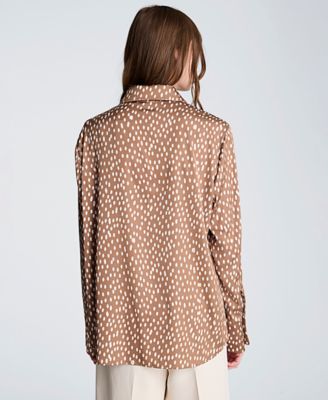 Women's Satin Long-Sleeve Shirt