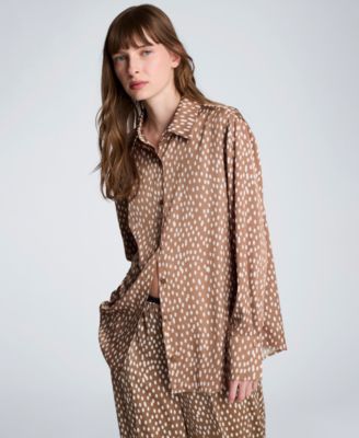 Women's Satin Long-Sleeve Shirt