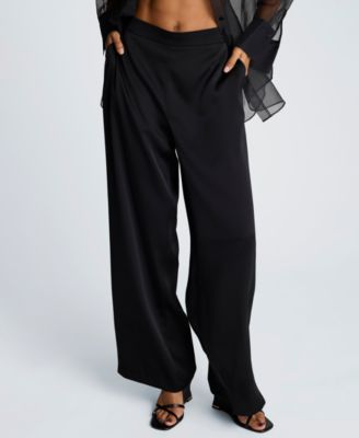 Women's Satin Wide Leg Pants