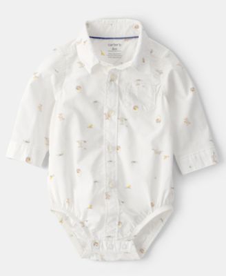 Baby Boys' Easter Bunny Long-Sleeve Bodysuit and Suspender Pants, 2-Piece Set