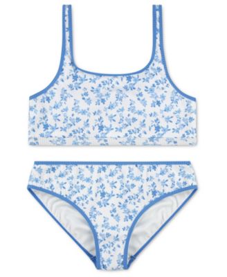 Girls' Scoop Neck Top & Swim Bottoms, 2-Piece Set