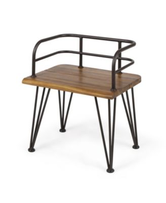 Rustic Acacia Wood Patio Chair Set (Set of 2)