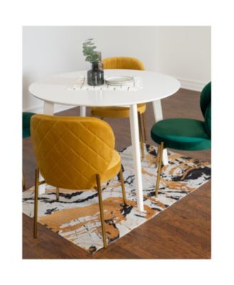 White Round 5-Piece Dining Set