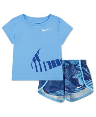 Girls' Toddler 2T-4T Printed Crewneck T-Shirt and Shorts, 2-Piece Set