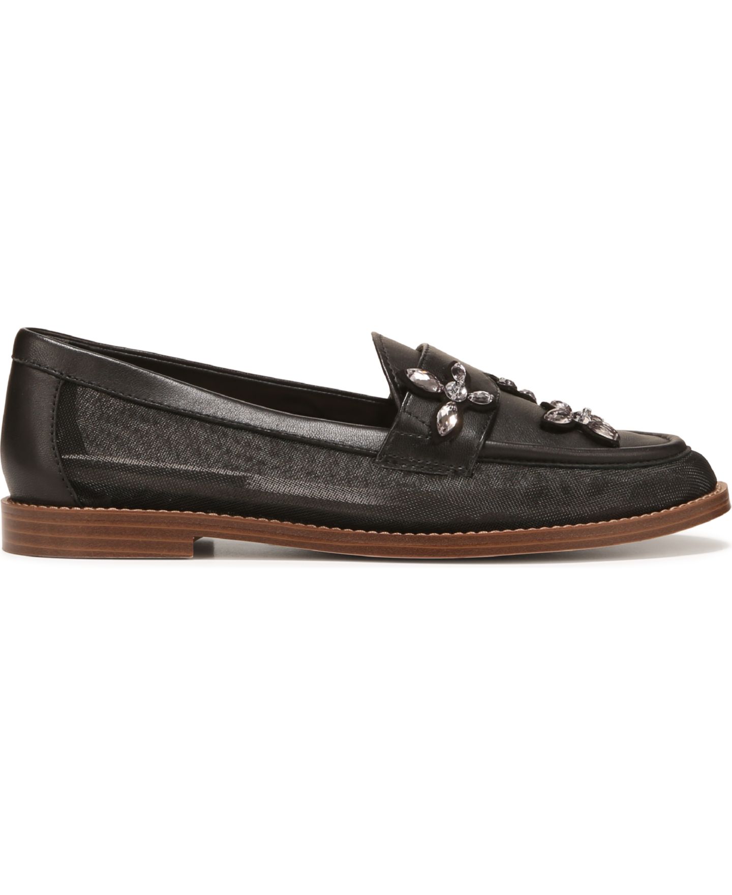 Женские туфли Franco Sarto Stellan 3 Almond Toe, цвет: Чёрный сетчатый / Кожаный — фото 2