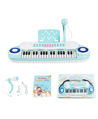 37-Key Kids Electric Keyboard Piano with Microphone, Music Stand, and Learning Functions