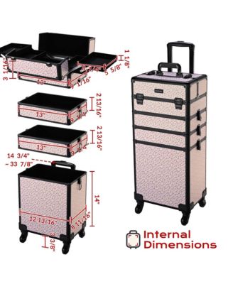 Cosmetology Case on Wheels 4in1 Professional Makeup Art Deco Tyrian