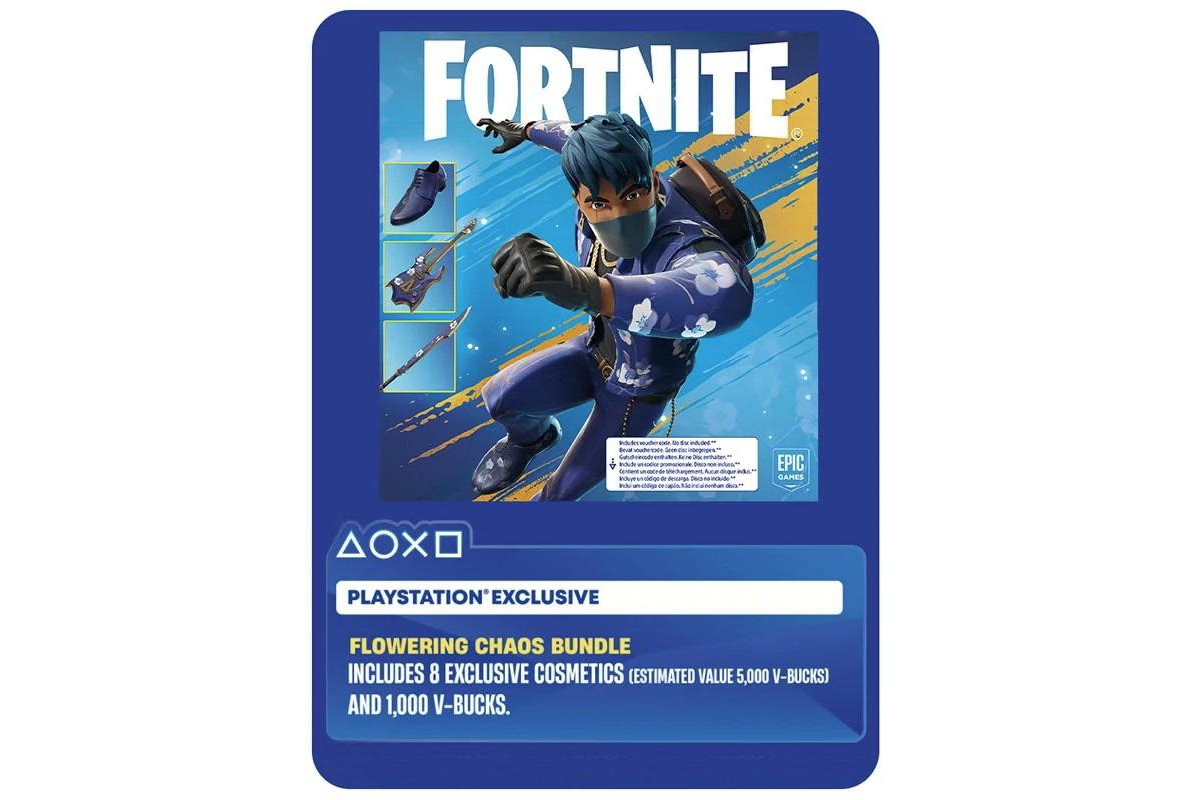 Sony PlayStation 5 Digital Fortnite Flowering Chaos Bundle with Extra Controller and MightySkins Code