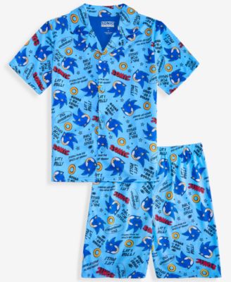 Hedgehog Boys' 4-10 Button-Down Short Pajamas, 2-Piece Set