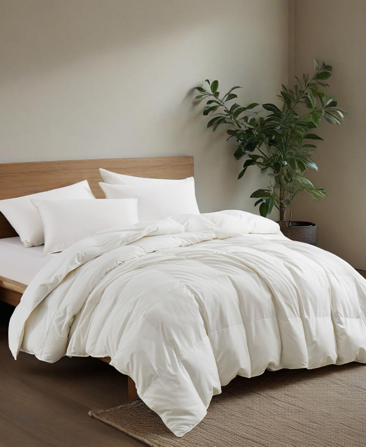 Unikome All Seasons Goose Down Feather Fiber Comforter