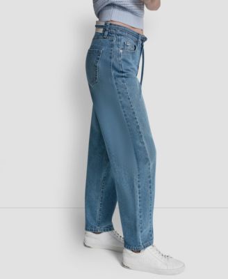 Petite Mid-Rise Barrel Jeans