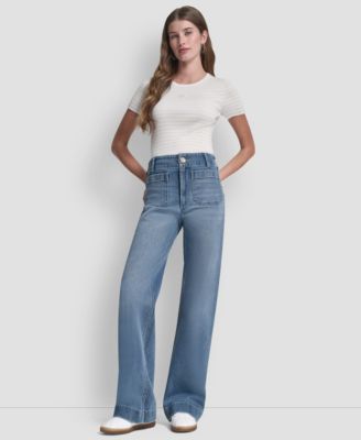 Petite High-Rise Wide Leg Jeans