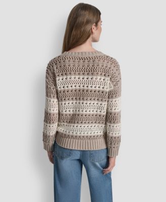 Petite Long-Sleeve Stripe Sweater