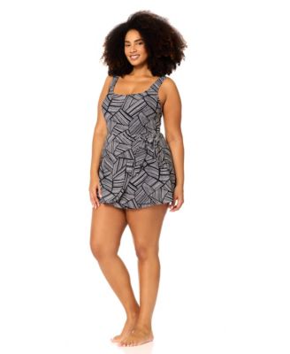 Trendy Plus Size Calabria Printed Swim Dress