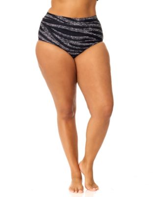 Trendy Plus Size Island Printed Swim Bottoms