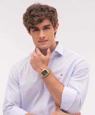 Men's Multifunction Gold Tone Stainless Steel Bracelet Watch, 36mm