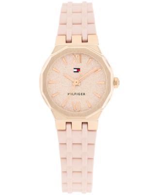Women's Quartz Blush Silicone Strap Watch, 25mm