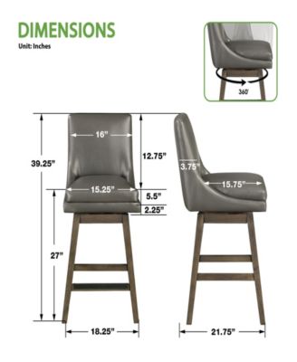 27" Fabric Allingham Swivel Counter Stool