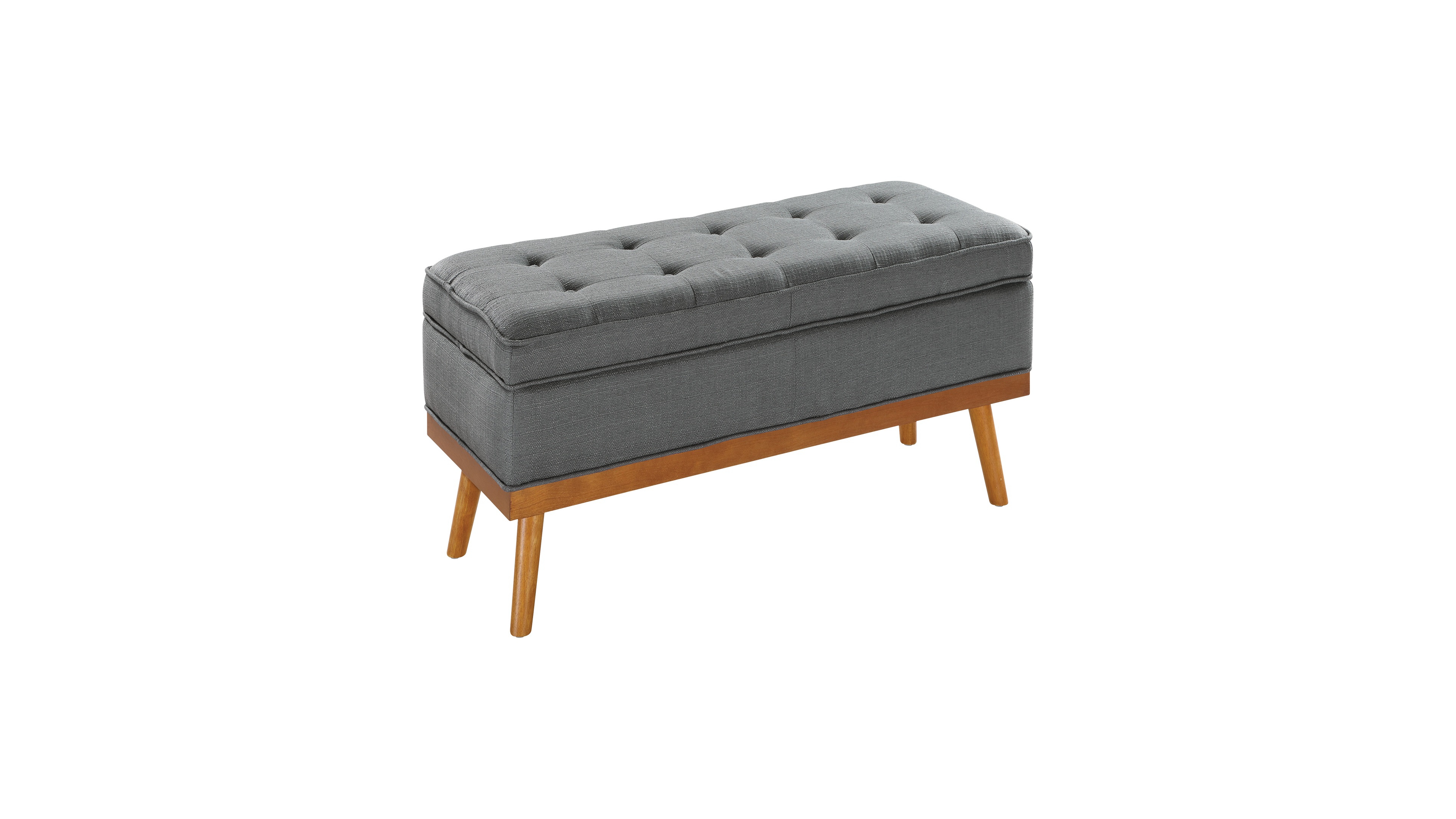 Osp Home Furnishings 18.5" Wood Katheryn Storage Bench with Spice Finish Legs