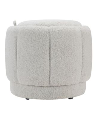 15.75" Fabric Lanyard Storage Ottoman