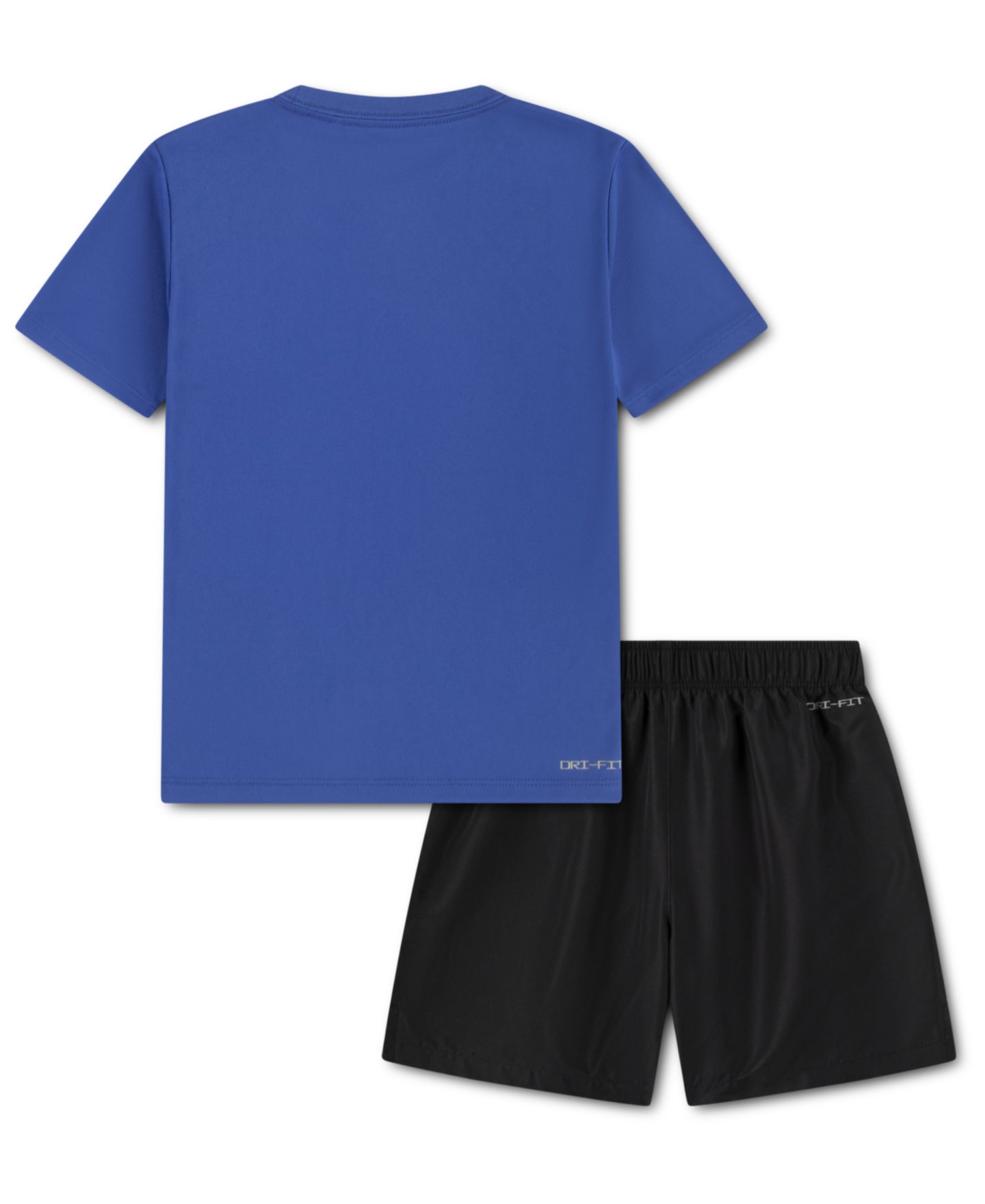 Комплект Nike Crewneck T-Shirt and Woven Shorts, 2-Piece Set для мальчиков, цвет: Чёрный / Синий — фото 6