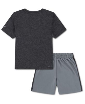 Boys' Toddler 2T-4T Dri-FIT Dropset T-Shirt and Shorts, 2-Piece Set 