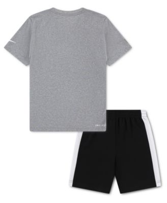 Boys' 4-7 Dri-FIT Swoosh T-Shirt and Shorts, 2-Piece Set