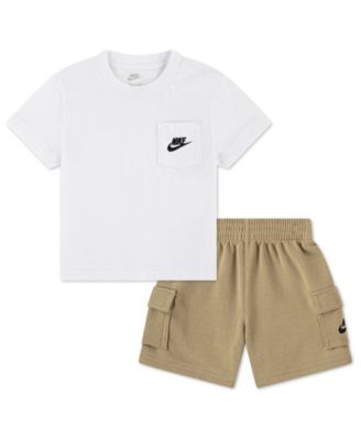 Boys' Toddler 2T-4T Pocket T-Shirt and French Terry Shorts, 2 Piece Set	