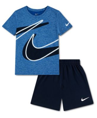 Boys' 4-7 Dri-FIT Swoosh T-Shirt and Shorts, 2-Piece Set