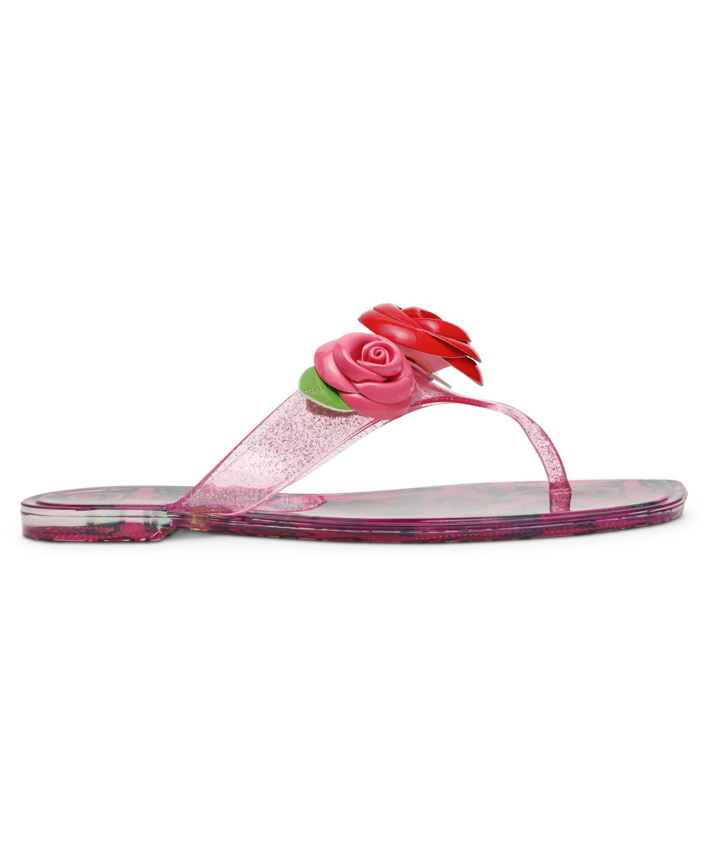 Женские сандалии Betsey Johnson Trenten Rose Jelly Thong, цвет: Фуксия розовый — фото 2