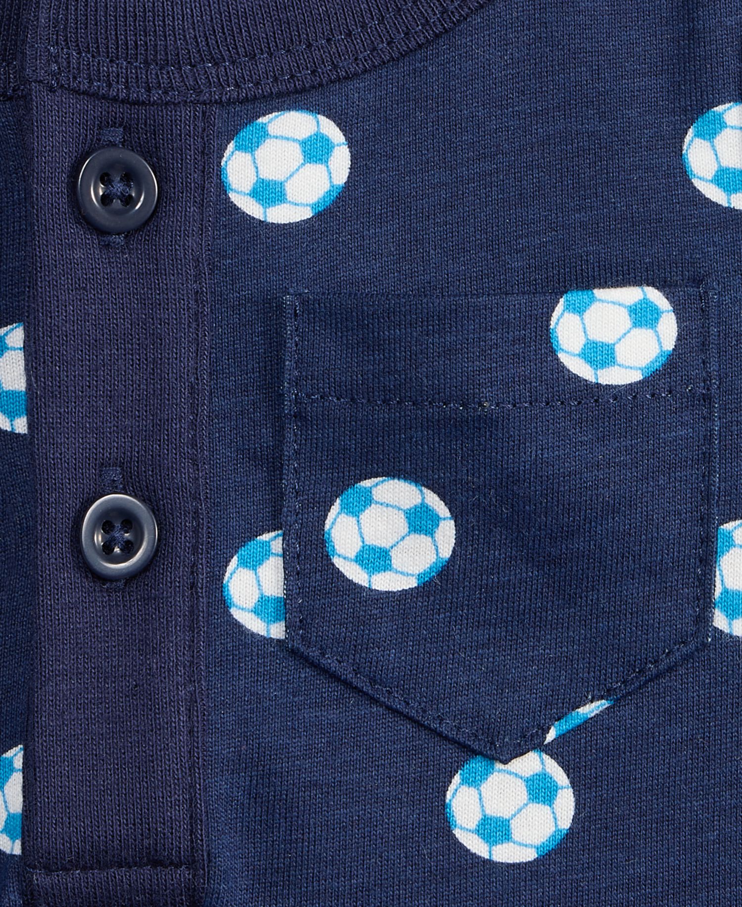 Baby Boys' Soccer-Print Cotton Sunsuit
