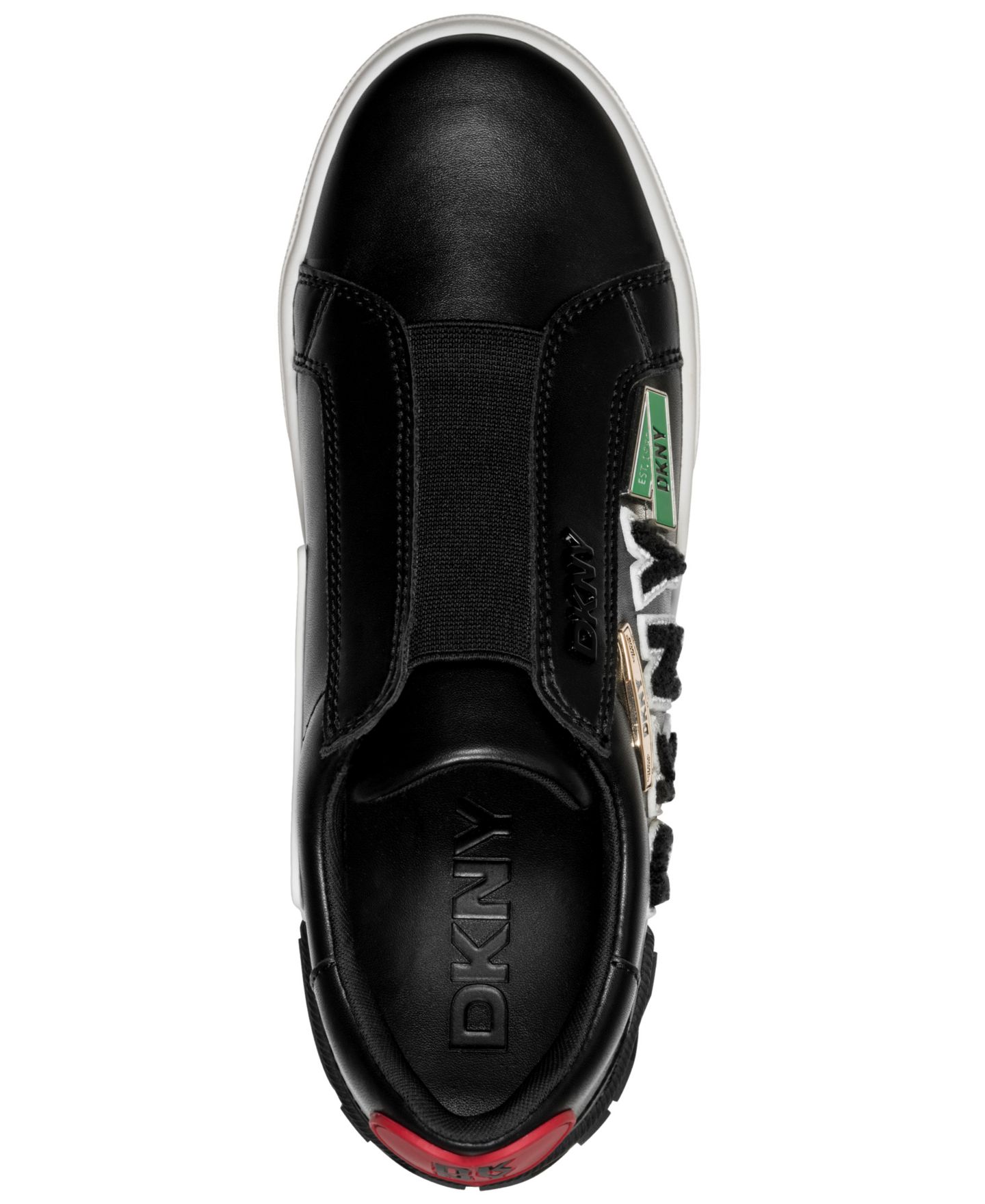 Женские кроссовки DKNY Mindy City Signs Slip-On, цвет: Чёрный — фото 4