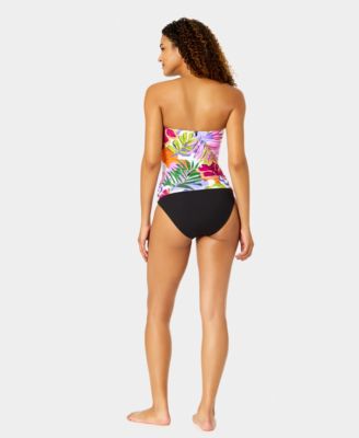 Women's Twist Front Shirred Bandeaukini Swim Top