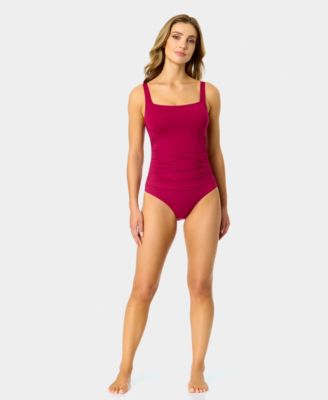 Women's Square-Neck Underwire One-Piece Swimsuit