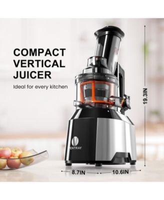 Big Feeding Mouth Masticating Juicer, Large Chute Juice Extractor for Fruit & Vegetable