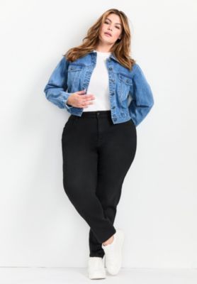 Women's Plus Size Emma Denim Cropped Jacket